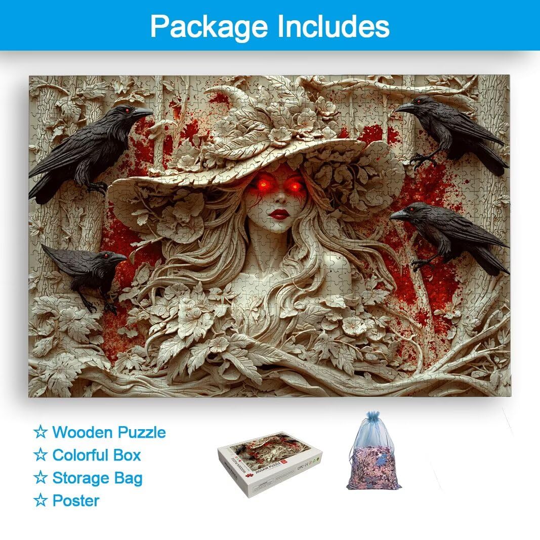 Puzzle Halloween, Puzzle 1500 Piezas para Adultos, Regalo Mujer -2593