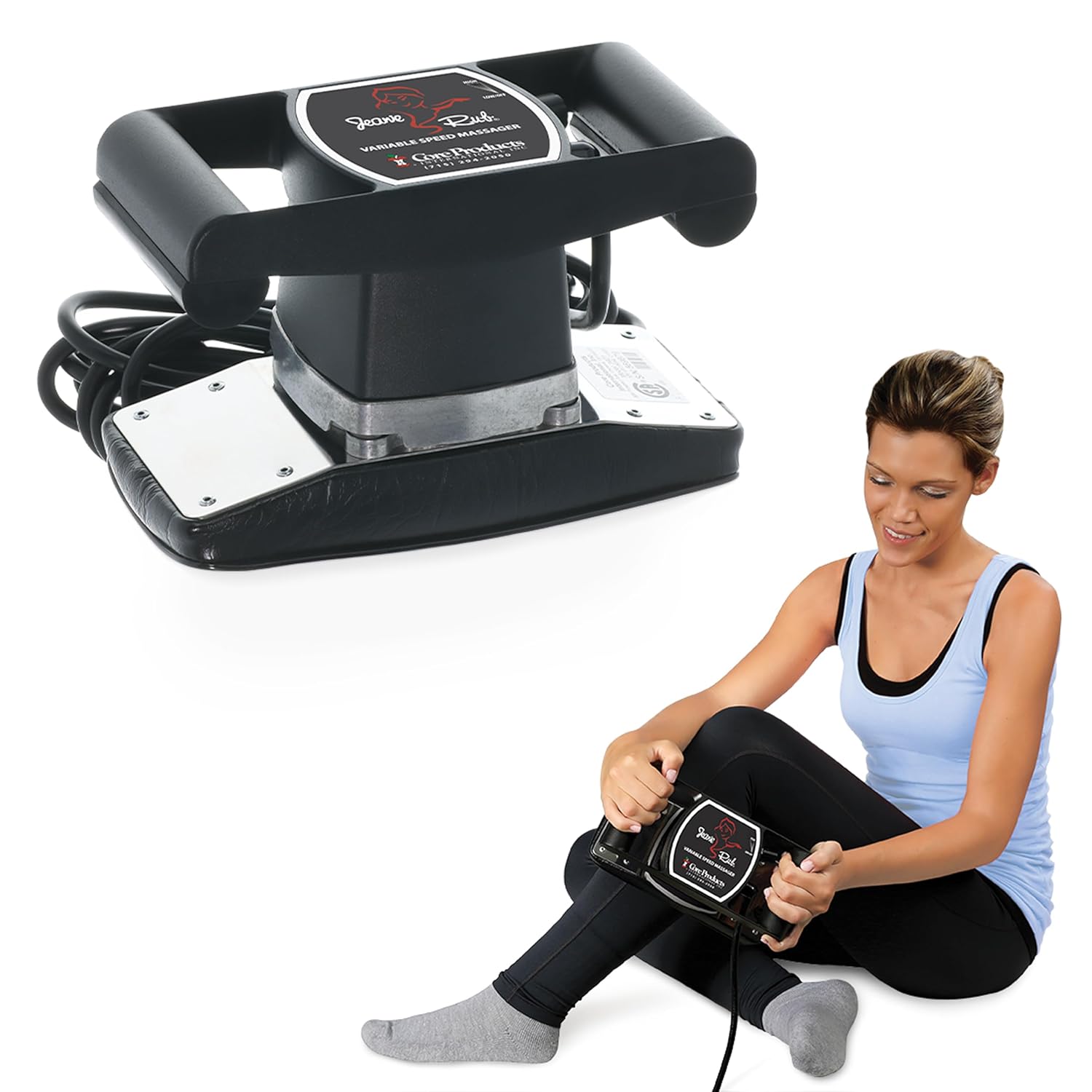 Core Products Jeanie Rub Variable Speed Massager Deep Tissue Back Massager for Pain Relief Body Massager for Shoulder