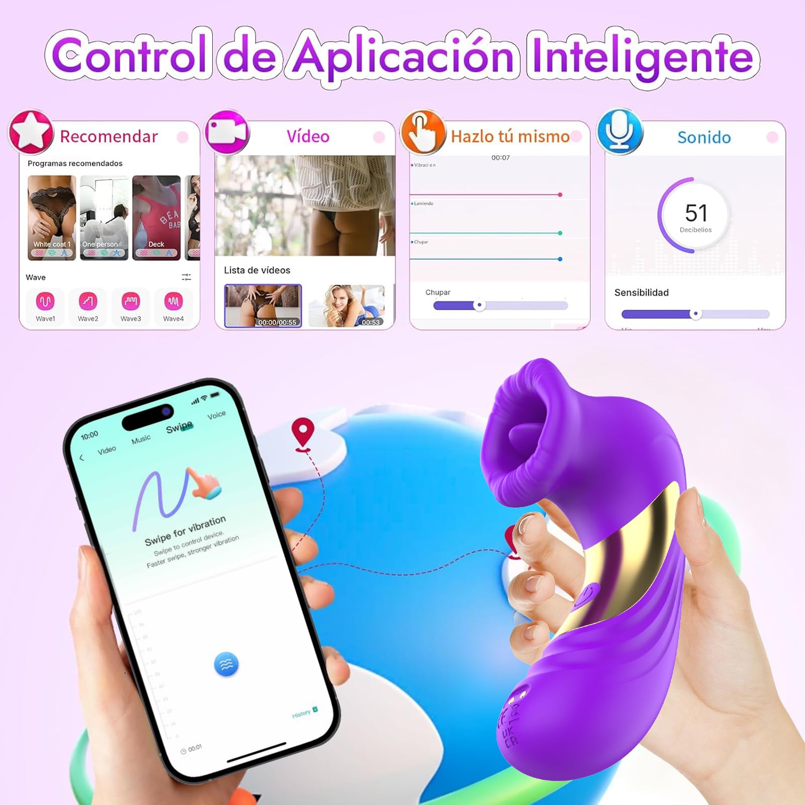 sex toýs femme Vibromasseur, Femme Clitoridien Puissant va et vient sextoyse - clitoridien Sex Toýs Couple Sextoy Stimulateur Clitoridien - Sextoys femme avec 10 Modes Gode Vibro-Masseur