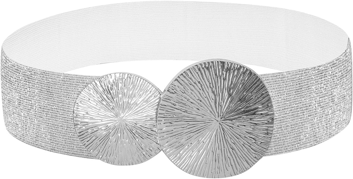 Women Wide Stretchy Waist Belts Elastic Vintage Cinch Belt Waistband for Dresses