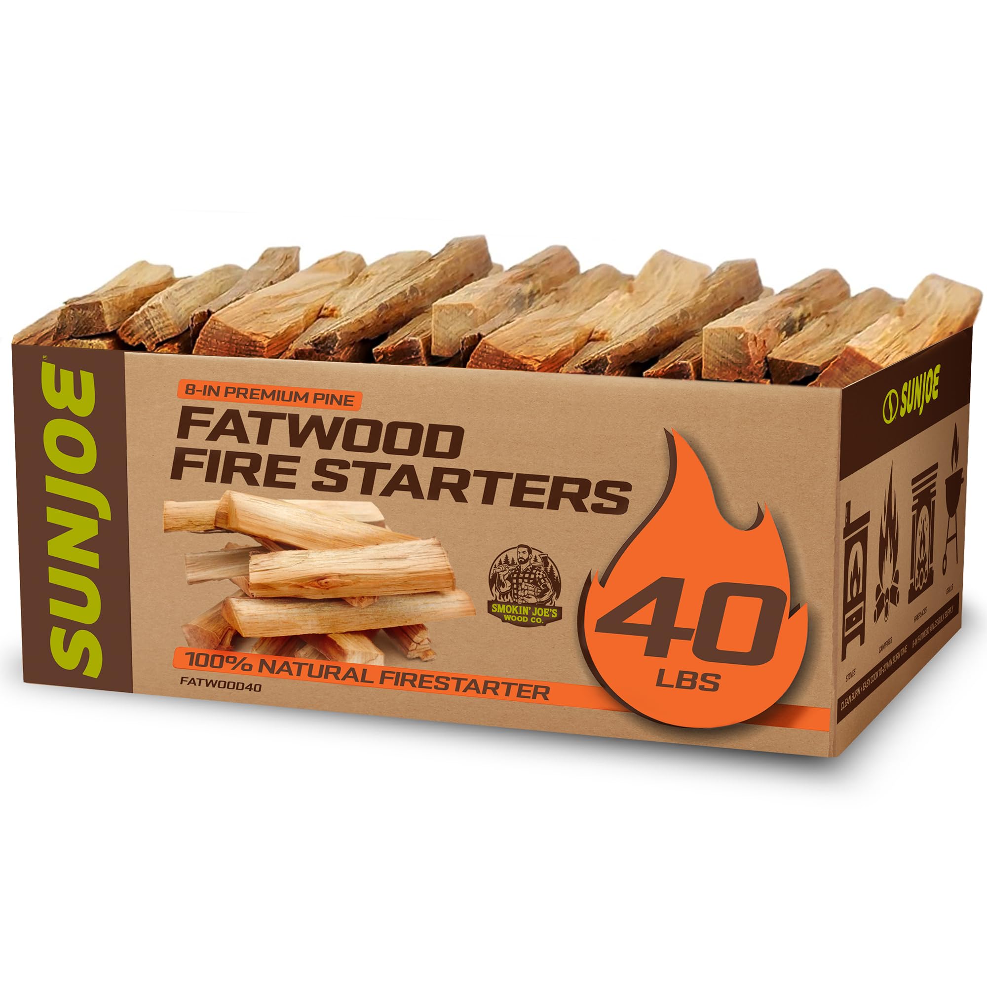 【優形株@6350】スターファイヤー Amazon.com : Sun Joe 40 lb Fatwood Fire Starter Sticks, All
