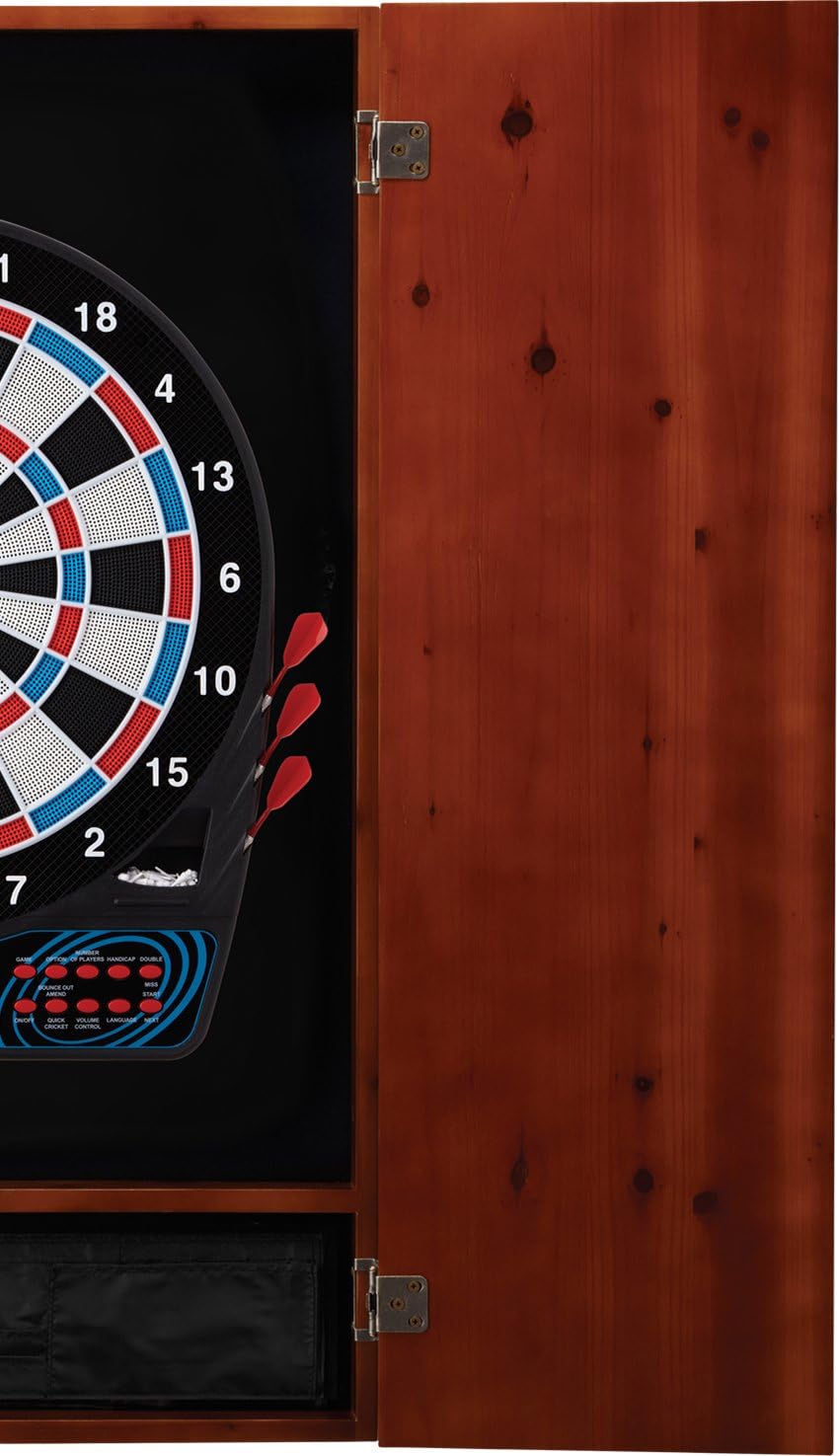 Viper Metropolitan Solid Wood Cabinet & Electronic Dartboard Ready-to-Play Bundle: Standard Set (777 Dartboard), Cinnamon Finish : Sports & Outdoors