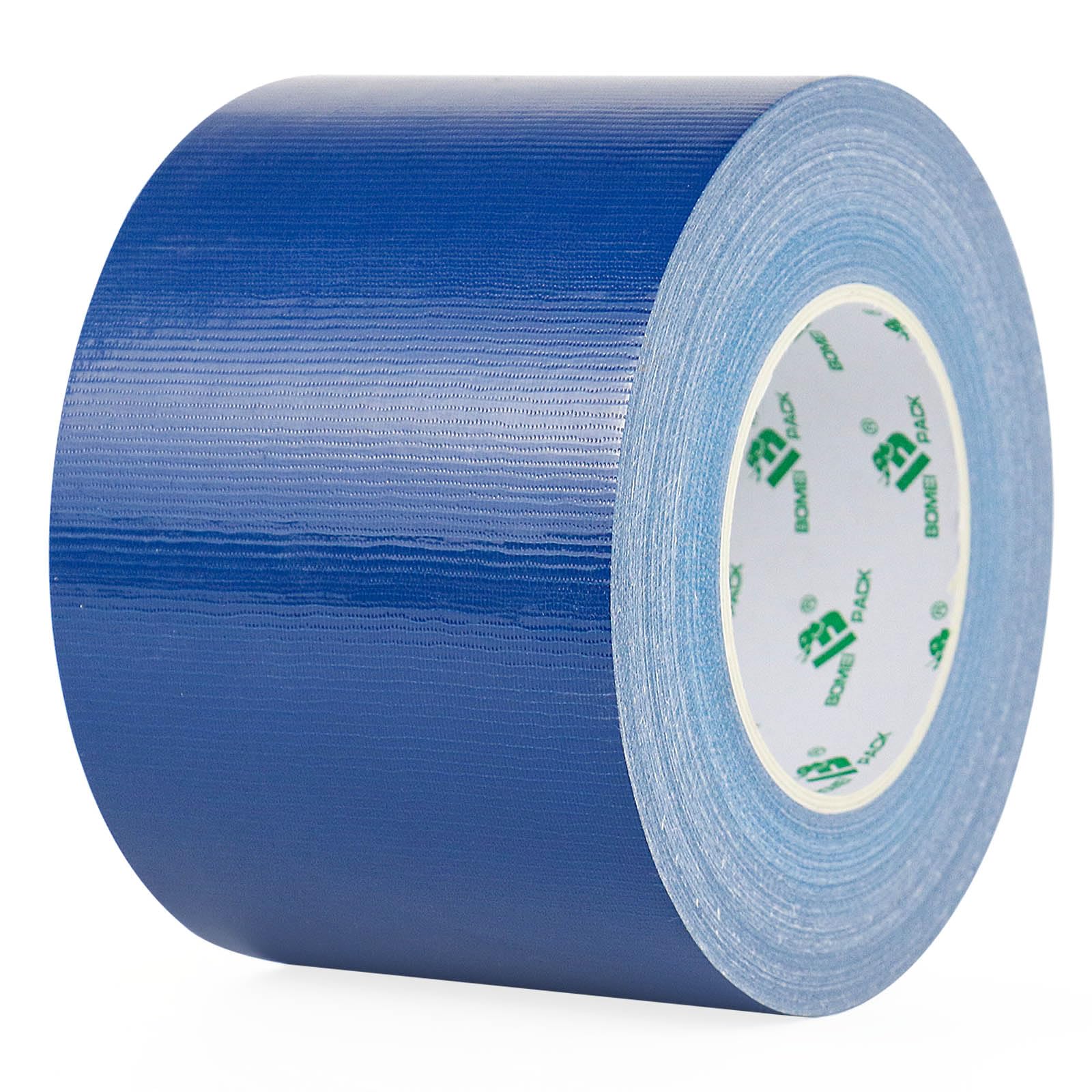 BOMEI PACK 1 Roll Dark Blue Duct Tape 4 Inch Reinforced Deep Blue Gaffer Tape 100mm x 50m Waterproof Heavy Duty Ducts Fixing Tape DIY Craft Labeling
