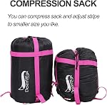 DESERT & FOX Cotton Flannel Sleeping Bags with Pillow, 4 Season Warm & Cold Weather Envelope Compression Sack, Lightweight & Portable Backpacking Sleeping Bag for Outdoor Camping, Hiking, Traveling