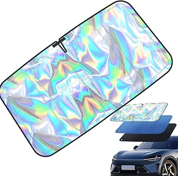 Car Sunshade - Windshield Shade | Foldable Block Screen Automotive Interior Sun Protection City Driving Vacation Camping RV Truck Car Traffic Parking This is achieved through a multi-layer composite