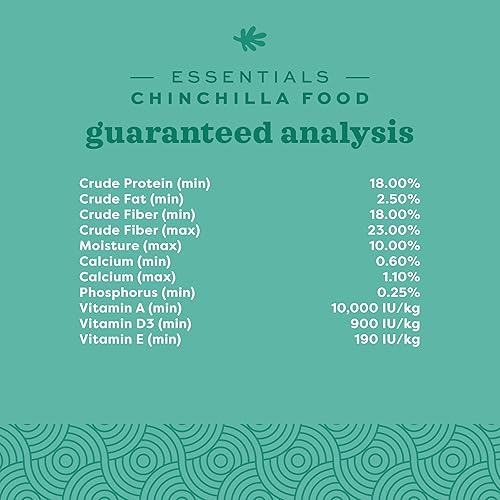Miniatura 8 de Oxbow Essentials Chinchilla Food, Made with Oxbow Alfalfa, Vitamin & Mineral Rich Food for Chinchillas, Small Animal Pet Pellets, Made in USA, High