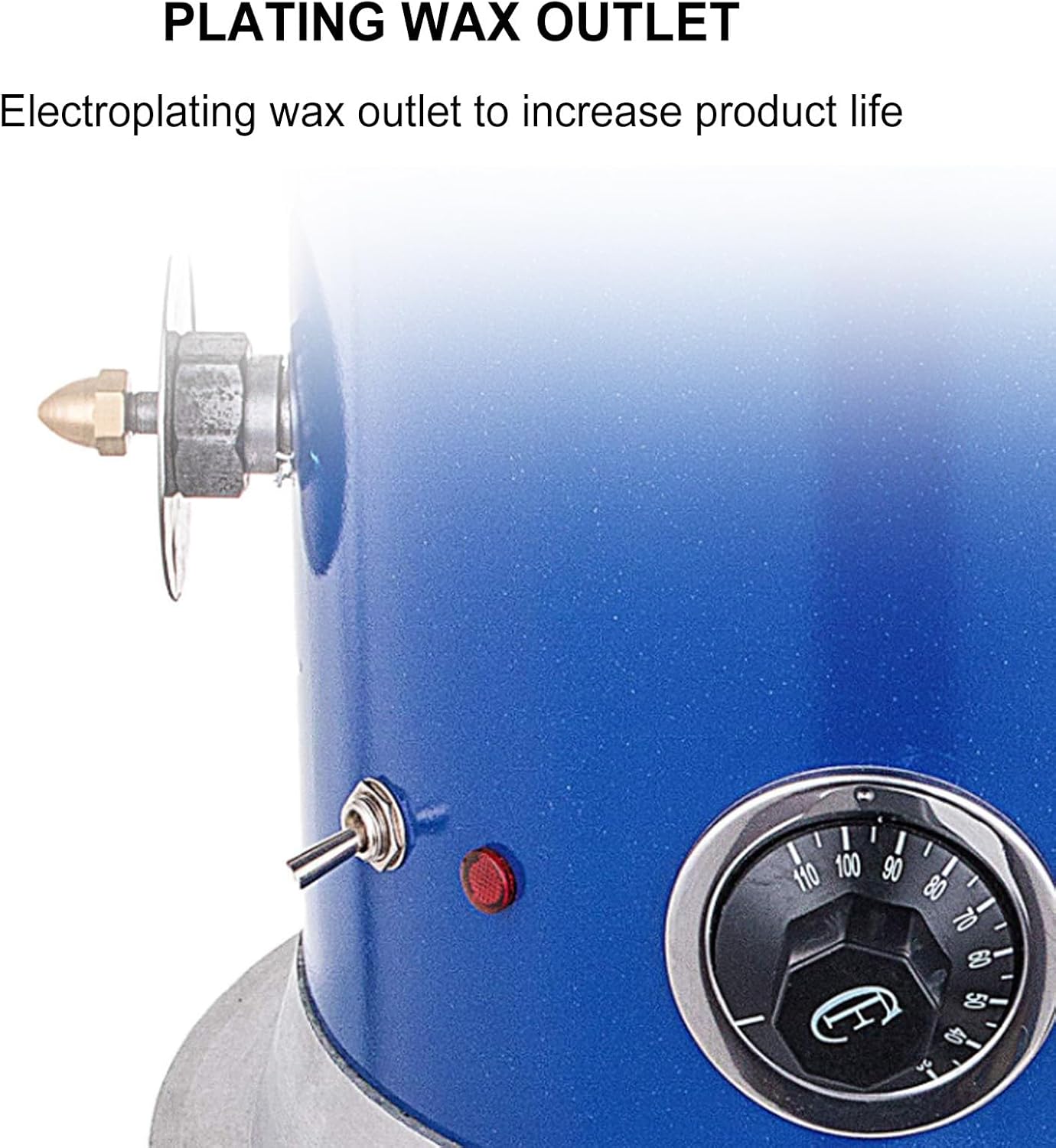 Injection Molding Machine, Adjustable 30℃-110℃ Hand Wax Injector, 350W Wax Molding Furnace, Round Wax Injector, With Pressure Gauge,110V