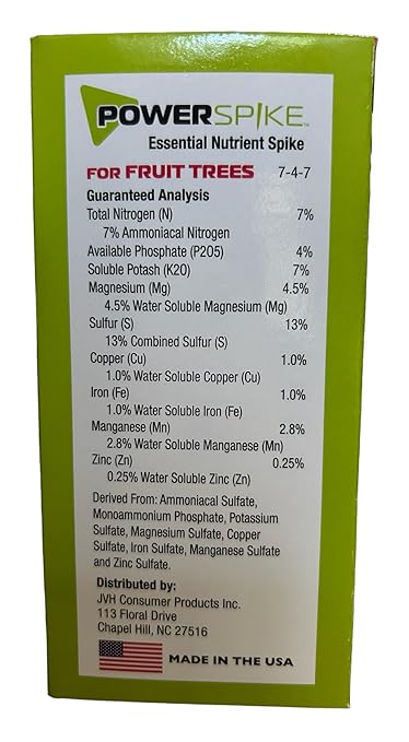 Power Spike Fertilizante en Espigas para Árboles Frutales 10 Unidades 3.2 Lb miniatura 7