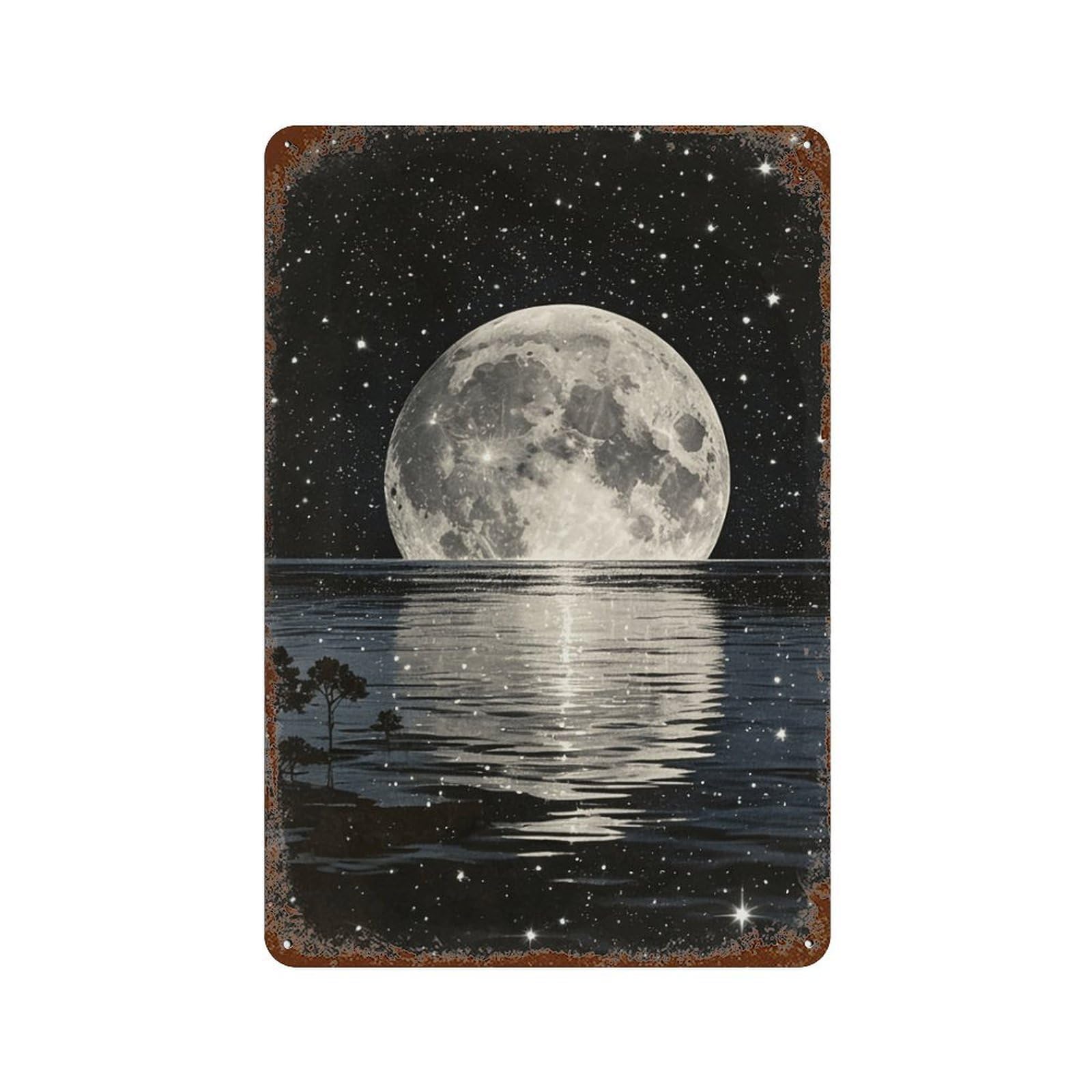 WIHYRTUI Dali Esque Surreal Cosmic Realm (2) Wall Retro Iron Metal Tin Sign Vintage Art Poster Modern Home Cofffee Club Art Bar Shop Decor Style 30x20cm