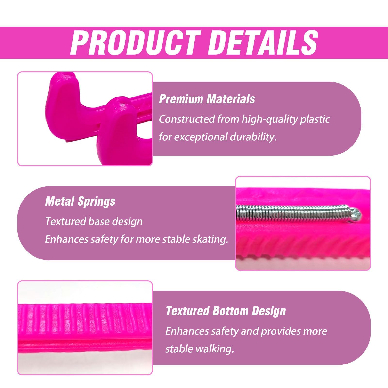 1 par Funda Protectora para Zapatos de Patinaje, Ajustables Protecciones de la Hoja,para Patines de Hielo y Patinaje artístico, Protectores de Cuchillas de Patines de Hockey sobre Hielo