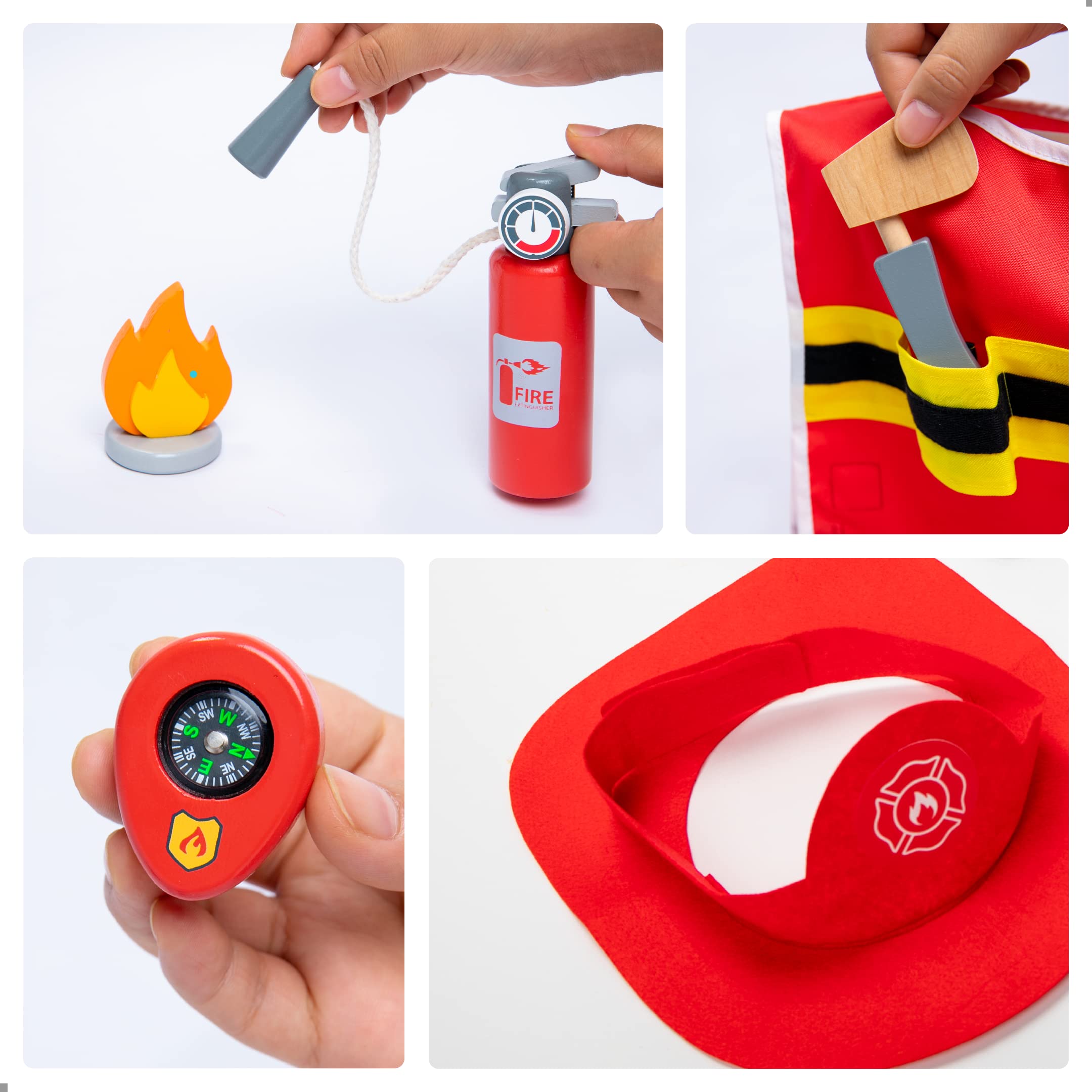 Houten speelset brandweertas online kopen