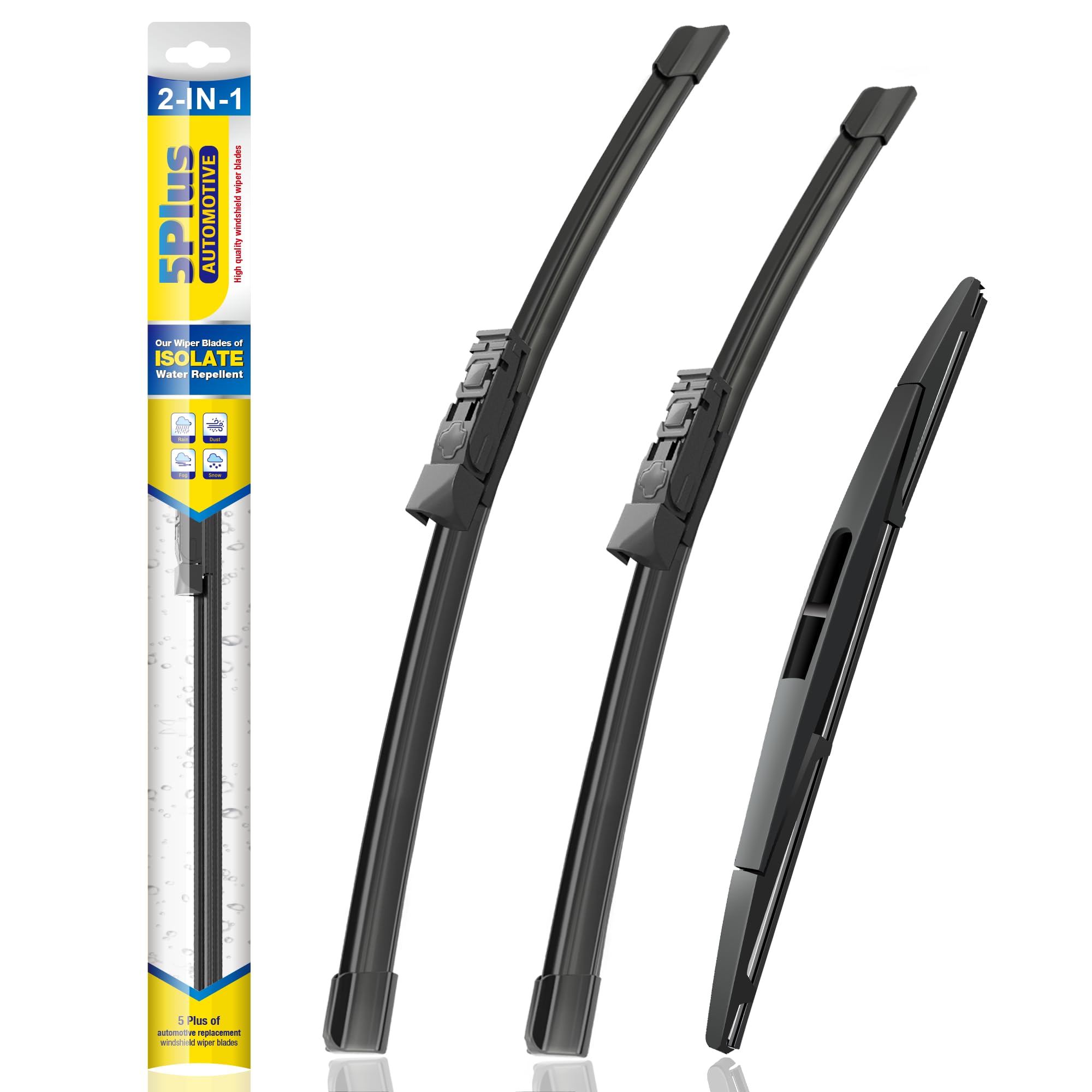 5 PLUS Silicone Windshield Wipers Fits Subaru Ascent 2019-2026 (3 PACK) | 26"+20"+14",Long-Lasting Silicone Wiper Blades,All-Weather Durability,Streak-Free Wiping,Clear Visibility in Harsh Weather