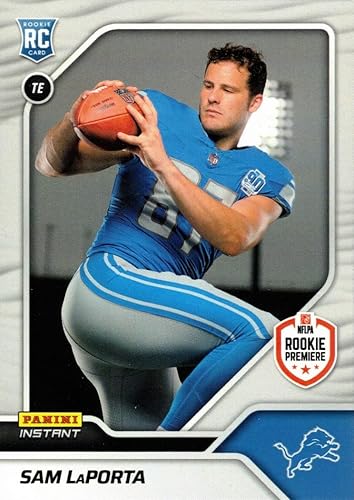 2023 Panini Instant Football #12 Sam LaPorta Rookie Card Lions - Only 526 made!