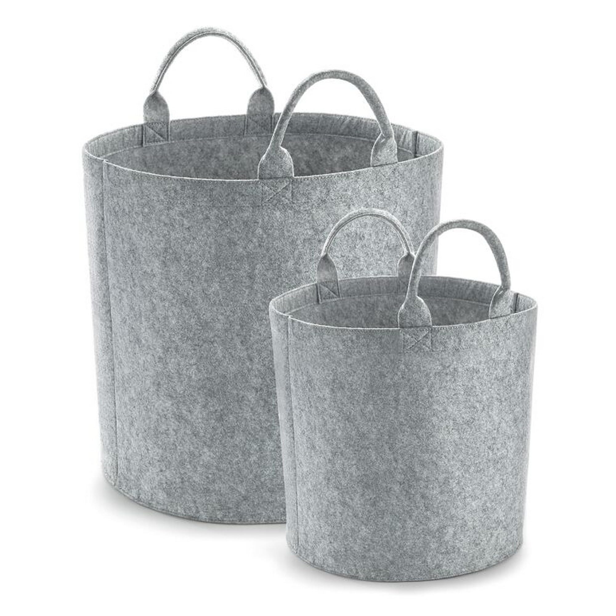 Bag Base Unisex Gris Felt Polyester Laundry Basket