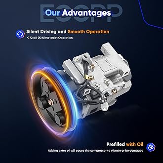 ECCPP AC Compressor with Clutch 2001-2003 Fit for Mazda Protege 1.6L 2.0L 2002-2003 for Mazda Protege5 2.0L AC Compressor