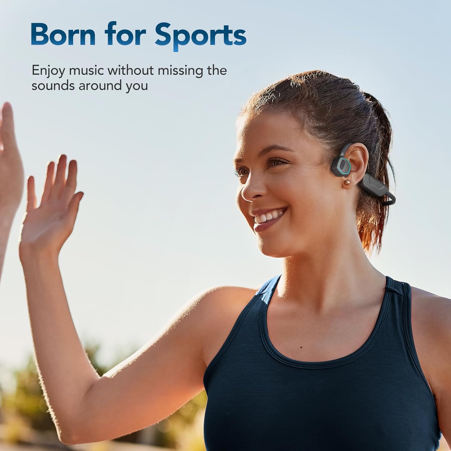 AGPTEK X15 Waterproof MP3 Player with Bluetooth 5.3 for Swimming, 32GB Non-in-Ear Bone Conduction Headphones for Running, Cycling, Sports