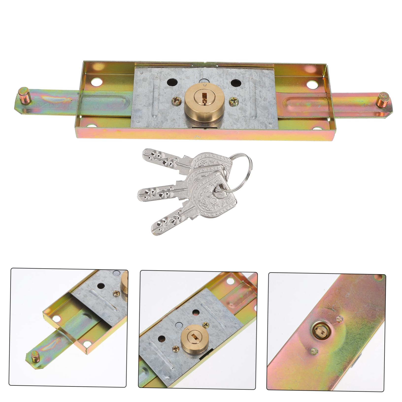 Artibetter 4pezzi Serratura Per Garage Set Serrature Scorrevoli Con Chiavi Per e Avanzata Facile Usare