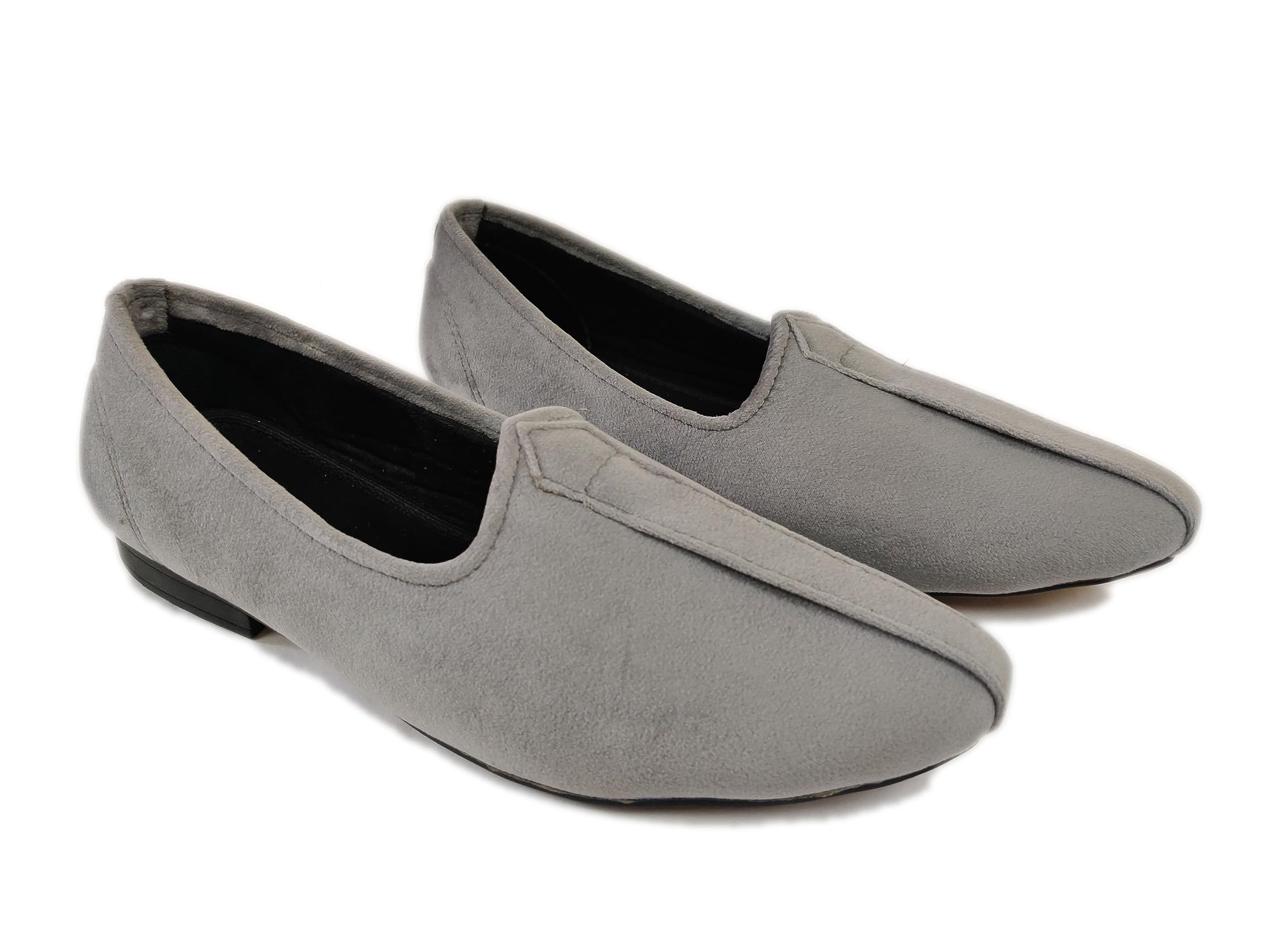 VELOUR INDIAGrey Mojari Jutti Shoes Men