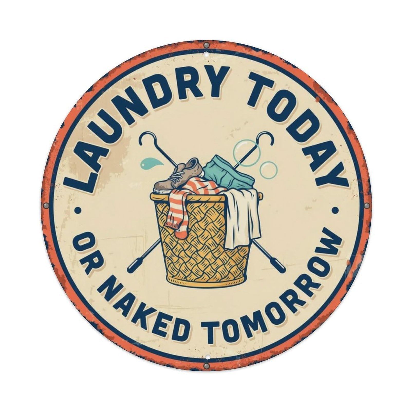 Clean Clothes Retro Laundry Metal Tin Sign Plaque