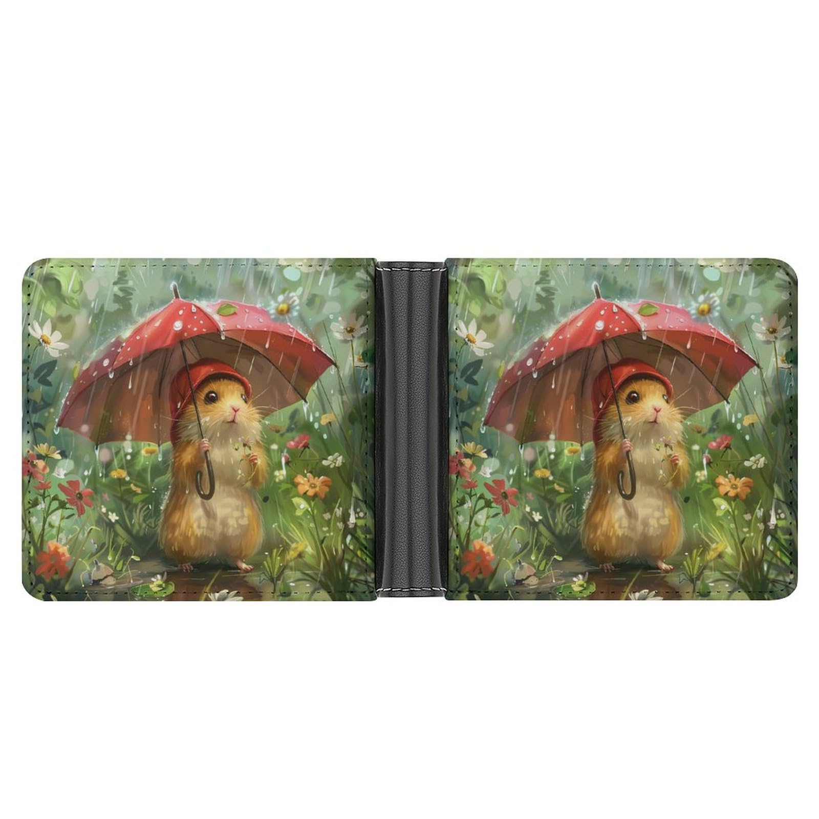 Hamsters Bifold Wallet PU Leather Card Cash Holder Cute Purse for Men Women