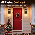 Nigaut LED Lumières extérieures pour la maison, 15W 3000K Lumière de porc noir, 2 Pack Exclusivité Matte noir en aluminium, 1020LM 3000K Lumière blanche chaude pour promenade, garage, patio et entrée