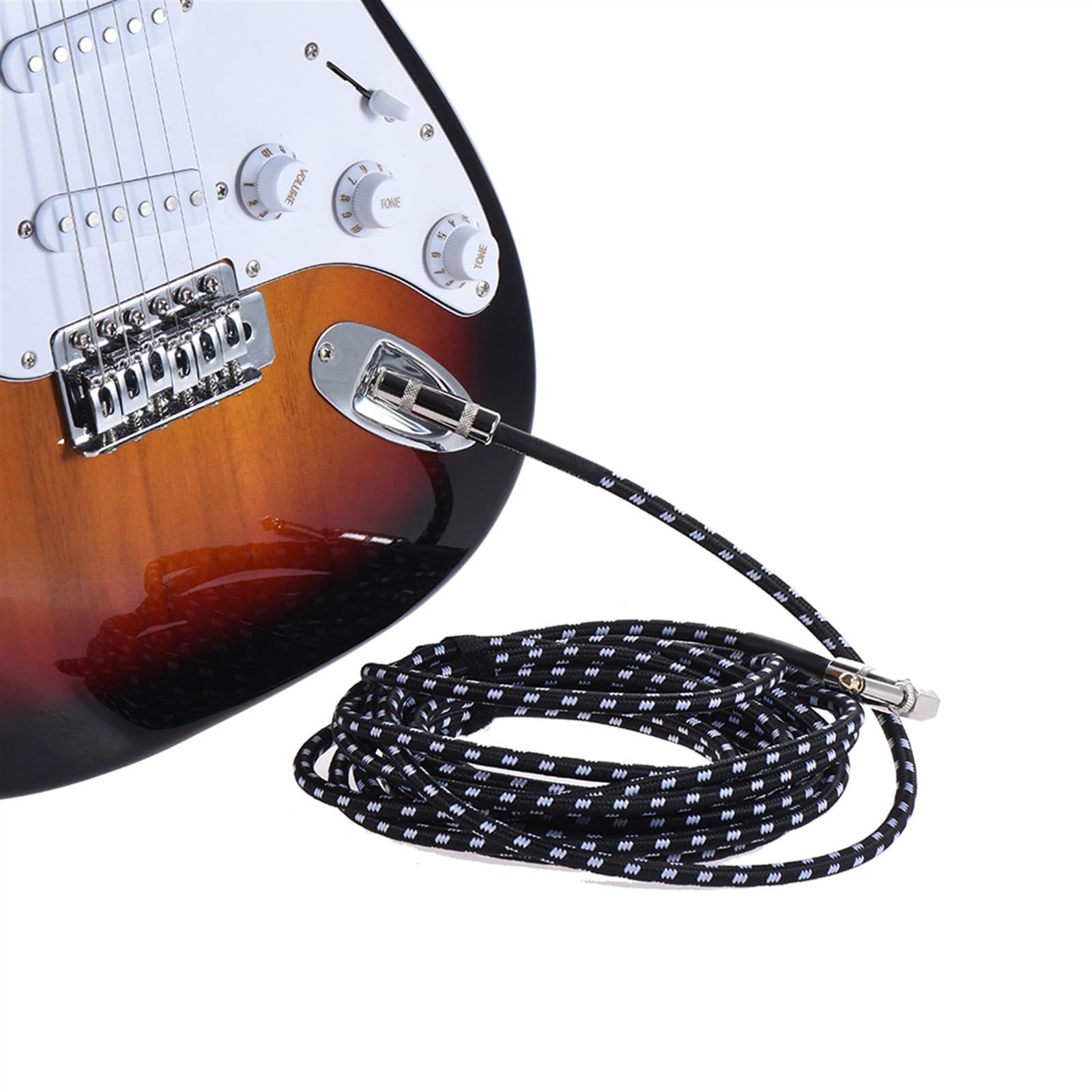 kabel audio do gitary 3 Metry/10 Stóp Kabel Do Gitary Elektrycznej Instrument Muzyczny Basowy Kabel 1/4 Cal Prosto Do Wtyczki Kątowej