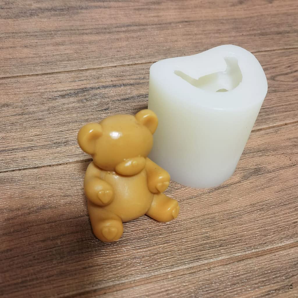 Stampo in silicone a forma di orsetto a forma di cuore per cioccolatini, caramelle, torte, decorazione da cucina,