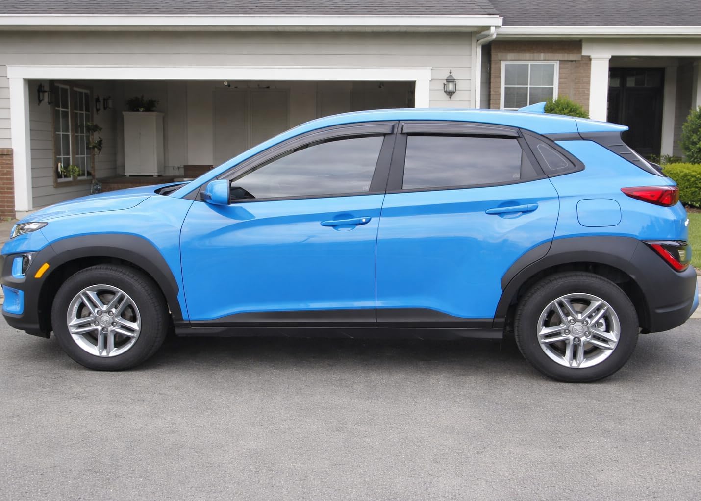 2018-2023 Tape-On Rain Guards for Hyundai Kona Side Window Visor Deflectors Se Sel Plus Night Limited Ultimate Durable Tinted Shade 2019 2020 2021 2022