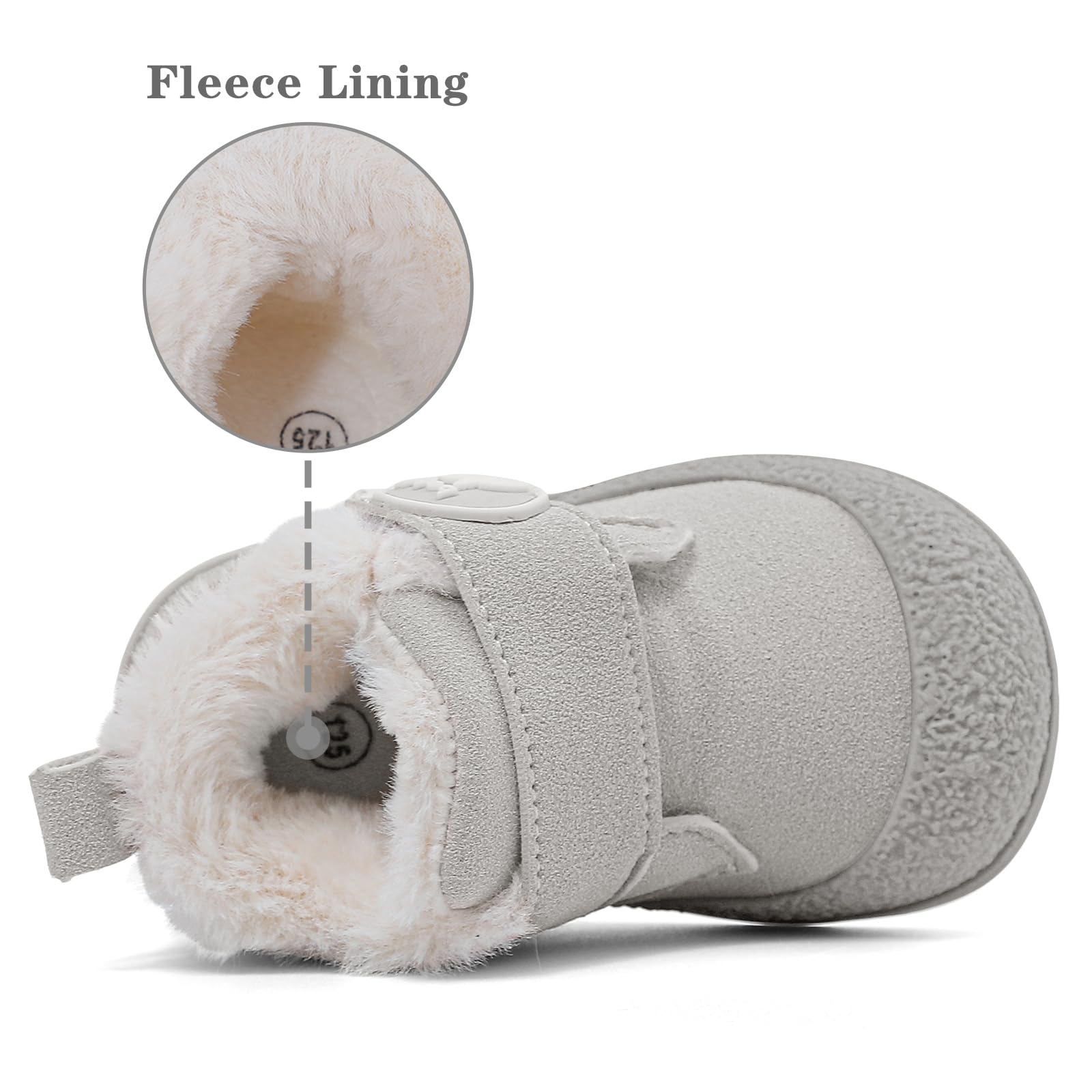MASOCIO Botas Bebé Niño Niña Invierno Plush Calentar Patucos Antideslizante Talla 18-24 EU