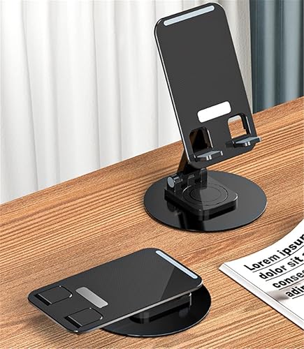 Miniatura 7 de Soporte giratorio para teléfono móvil Soporte plegable para teléfono móvil de aleación de aluminio, soporte plegable para escritorio perezoso,