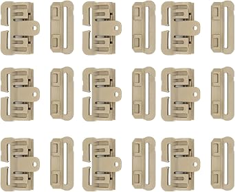 JPC MOLLE Quick-Release Bundle 9-Piece, Side Belt Cummerbund Buckles, Shoulder QD Clips and Accessory Adapters