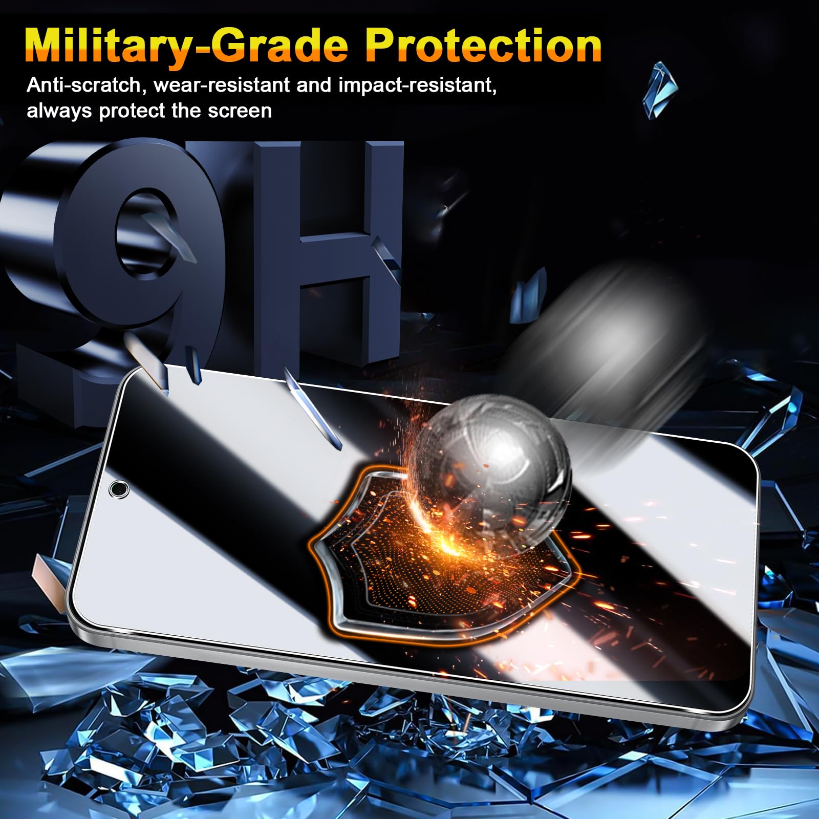 QULLOO Szkło hartowane do Samsung Galaxy A56 5G, 3 sztuki ochraniaczy ekranu i 2 sztuki osłony tylnej kamery, twardość 9H, folia ochronna na ekran HD, przejrzystość, odporność na zarysowania, ochrona