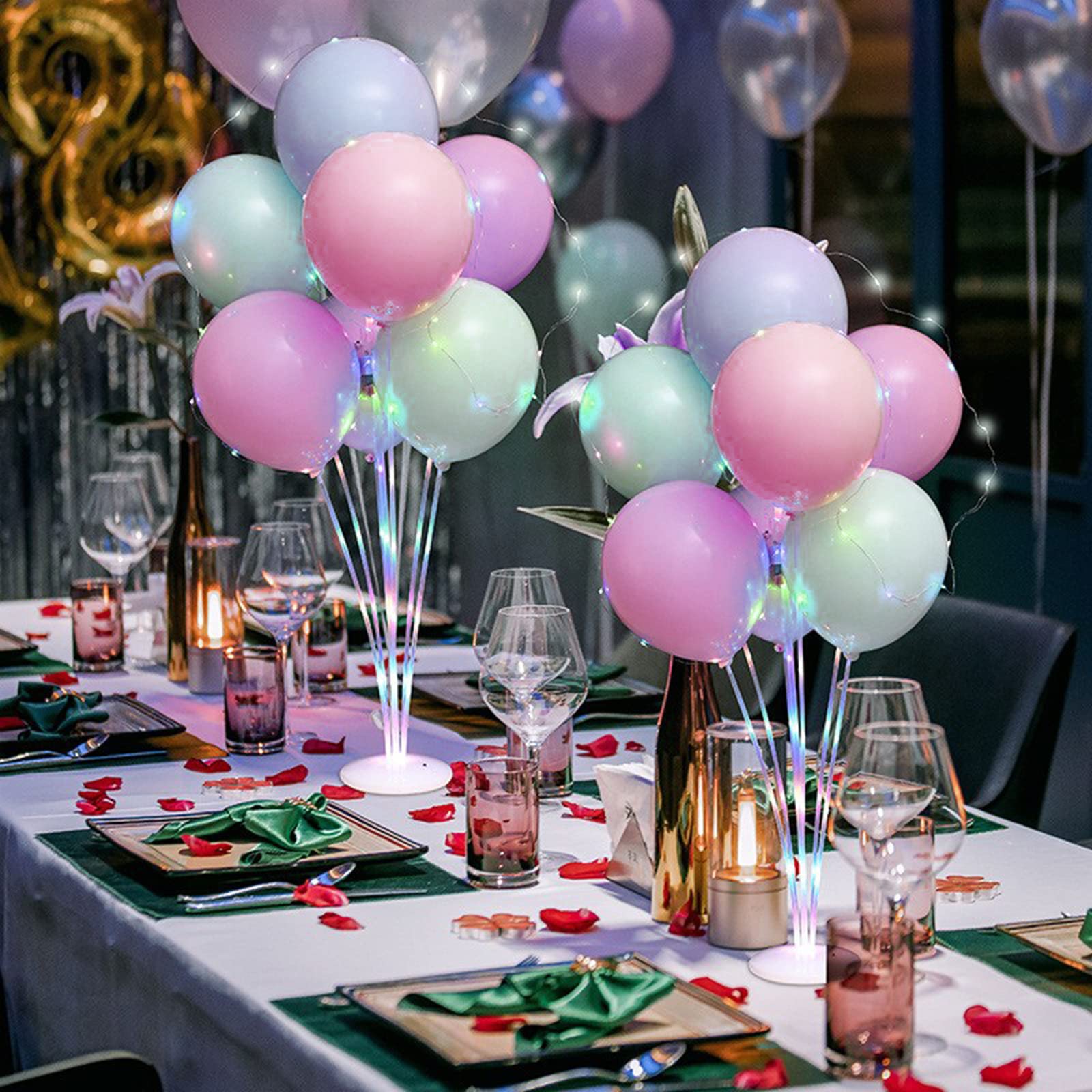 6 stuks ballonhouders, ballonhouder, accessoires, ballonnenstandaard, ballonnenstandaard, ballonaccessoires voor feestdecoratie, verjaardag, bruiloftsdecoratie, herbruikbaar