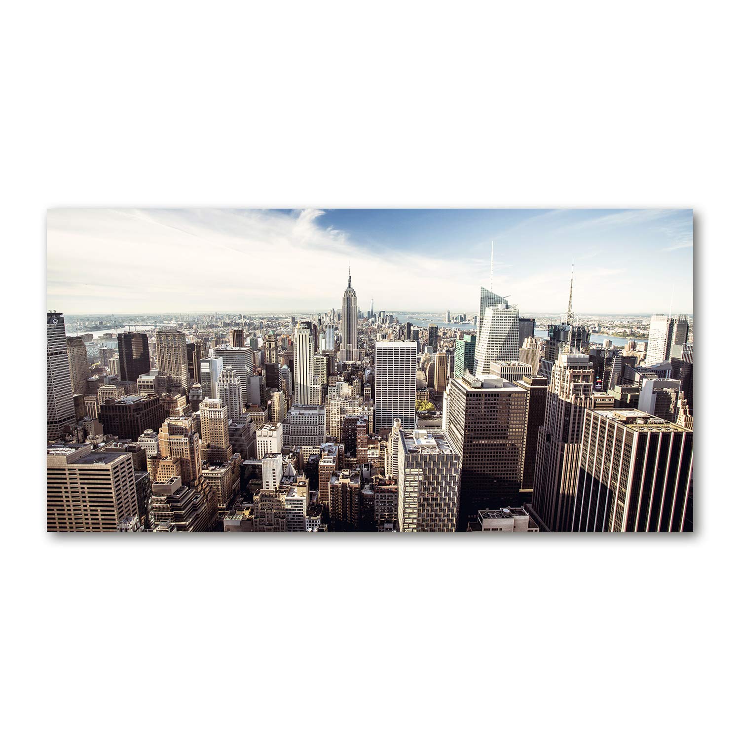 Tableau plexiglas New York 140x70cm pour illuminer votre salon moderne