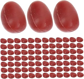 Accesorios de Fruta de Soja secas Accesorios de Foto de Frijoles Falsos para decoración de Comida Falsa Realista Alimentos de tamaño del Modelo de polivinilo Rojo