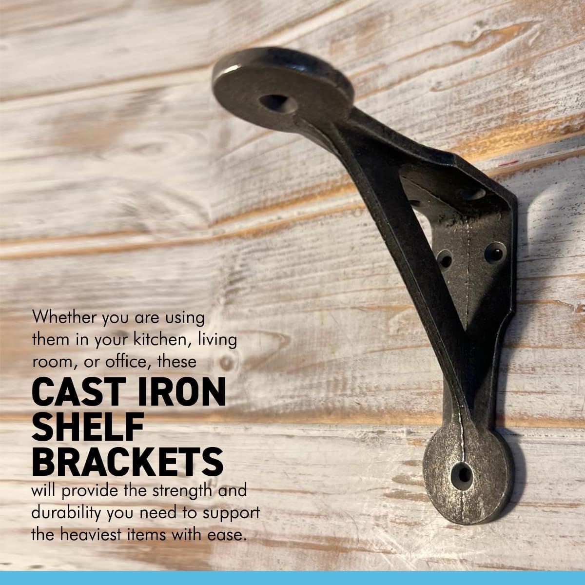 Gallows Penny END Shelf Brackets – 6 X 6 Inch Grey Cast Iron Heavy Duty Bracket for Shelves | Grey Shelf Bracket | Vintage Wall Shelf Bracket