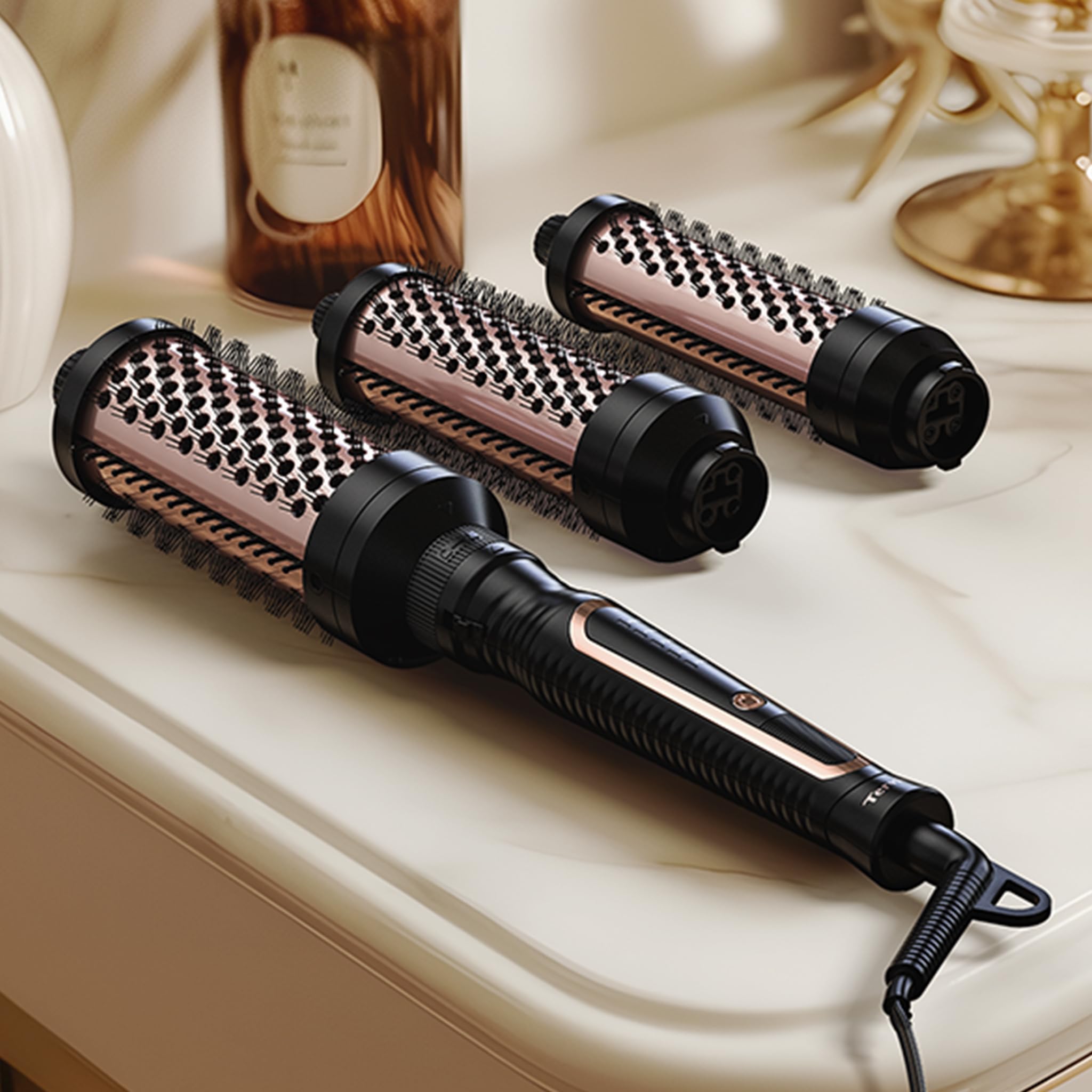 Terviiix PRO Thermal Brush Set, 3-in-1 Heated Curling Brush