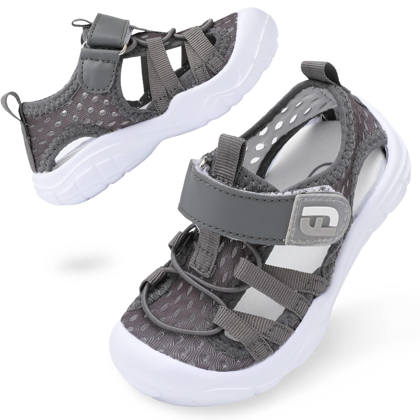 JOINFREE Toddler Boys Girls Water Shoes Breathable Qucik Dry Sport Beach Sandals Lightweight Barefoot Flexible