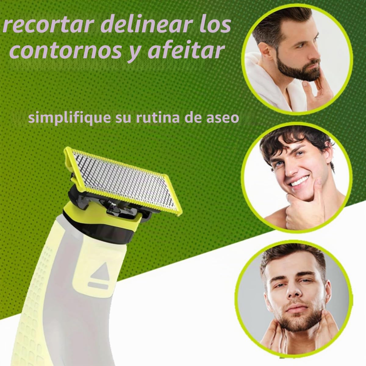 Cuchillas de afeitar compatibles con One Blade, lote de 2/3/4/6, para afeitadora/cortadora eléctrica Philips One Blade (6)