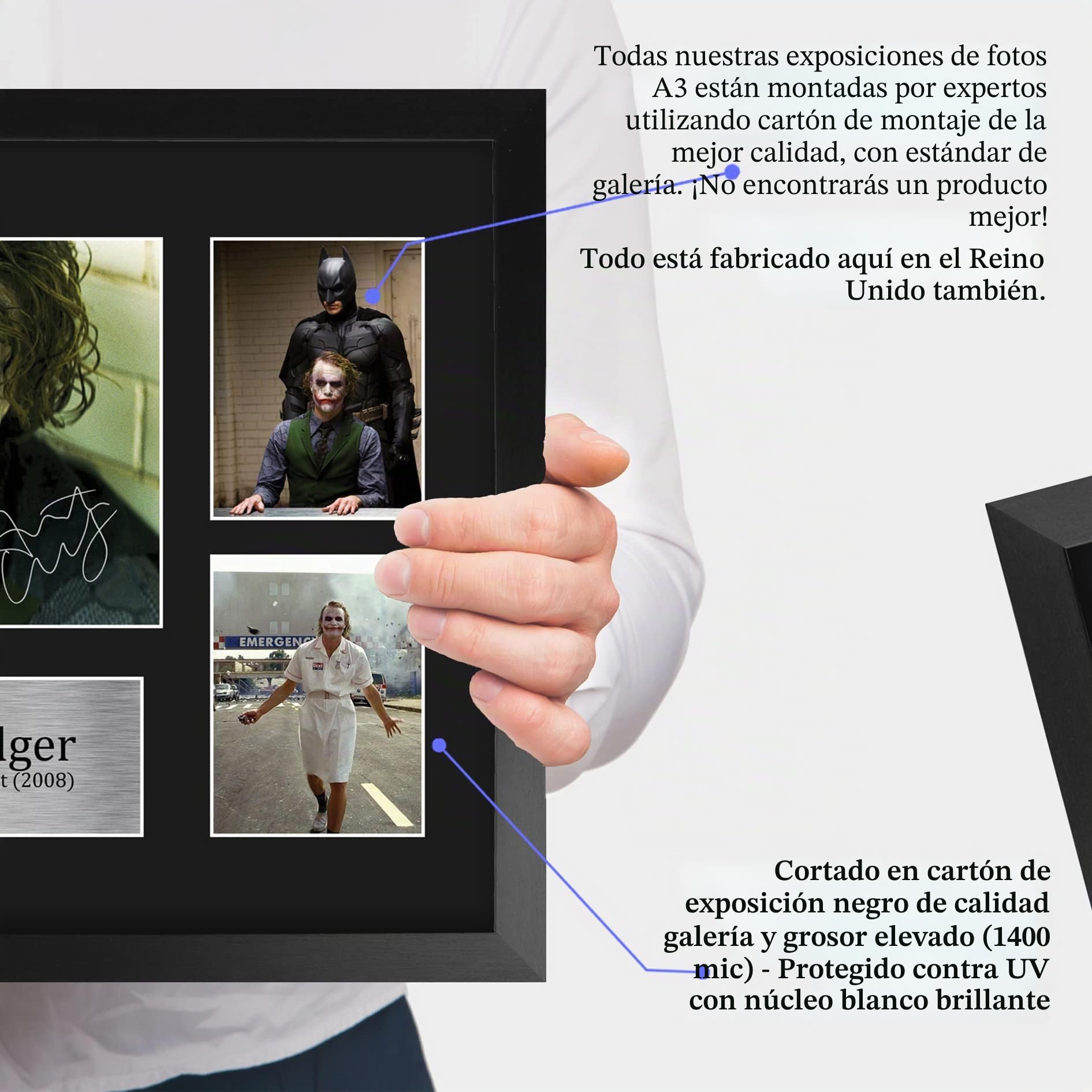 HWC Trading FR - Foto de autógrafo firmada A3 para fanáticos de la película, con marco A3
