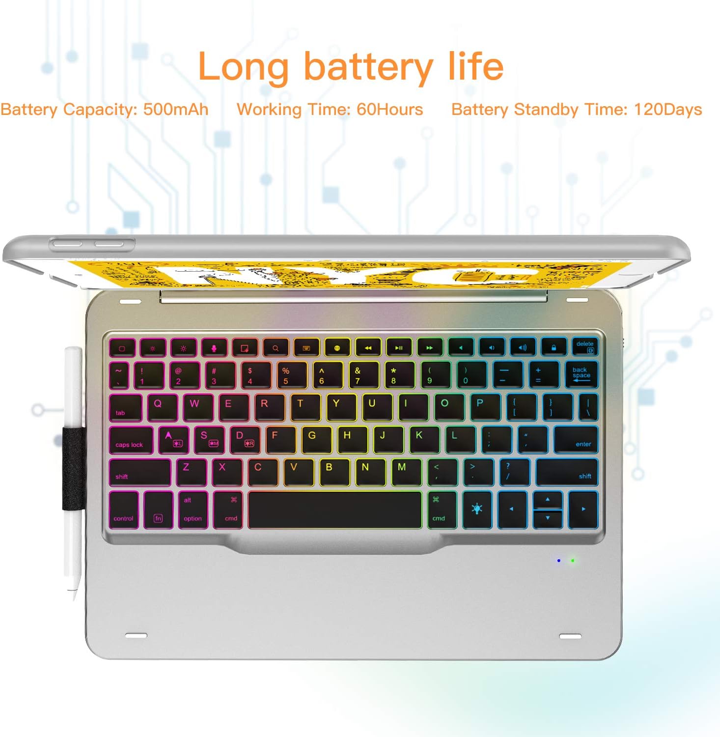 Promo 40% OFF iPad 8th Generation 2020 Case with Keyboard, 7 Color Backlit, 343 Mixed Mode, Detachable Keyboard Case for iPad 7th Gen, Thin & Light, Auto Sleep Wake, iPad 10.2/10.5 inch, iPad Air 3rd Gen, Sliver 80% Off Discount iPad 8th Generation 2020 Case with Keyboard, 7 Color Backlit, 343 Mixed Mode, Detachable Keyboard Case for iPad 7th Gen, Thin & Light, Auto Sleep Wake, iPad 10.2/10.5 inch, iPad Air 3rd Gen, Sliver