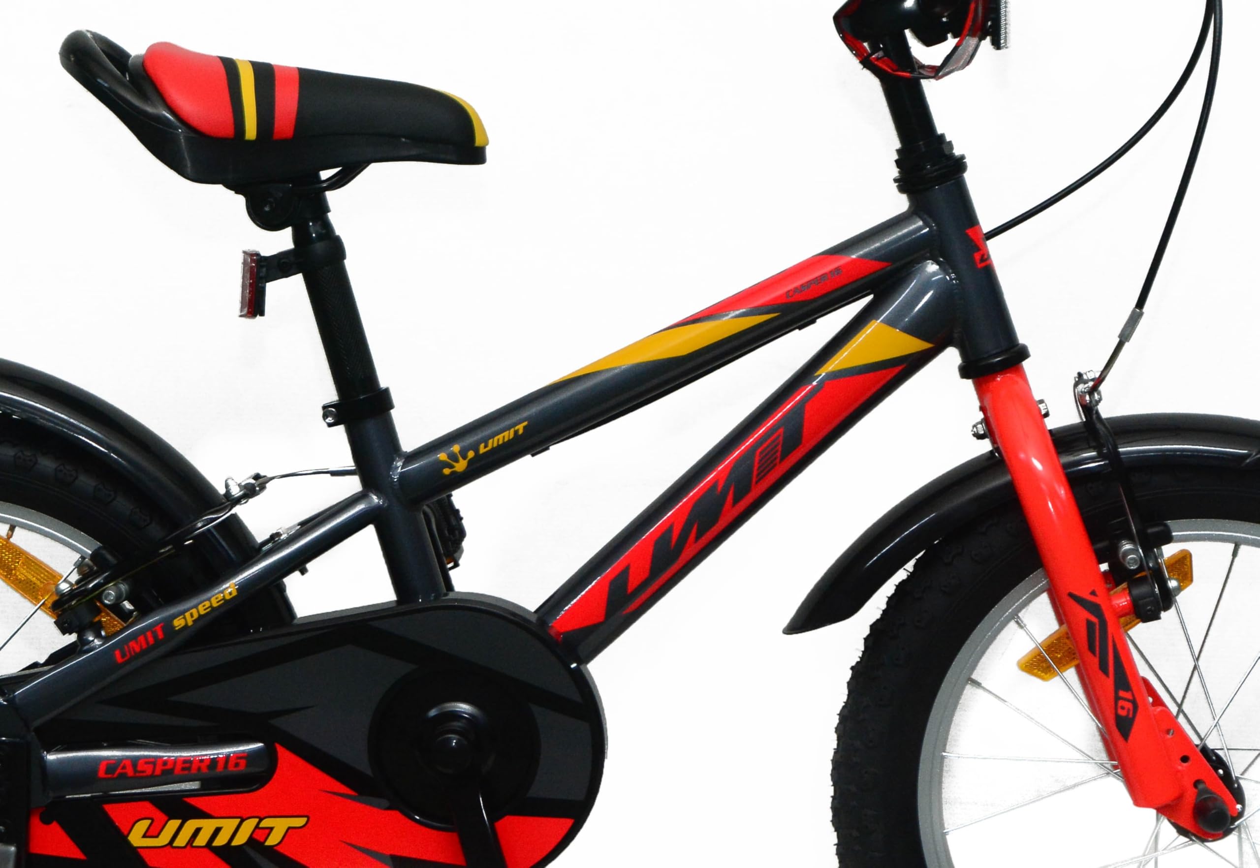 Bicicleta 16 Pulgadas niño | Bicicleta niño 5-7 años + Frenos V-Break + Estabilizadores + Cuadro Acero | Segura y Resistente