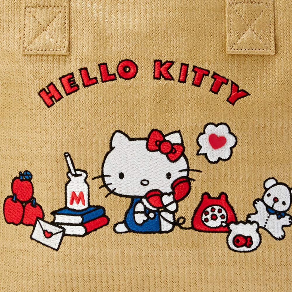 ハローキティかご風トートバッグ赤キティ幅42cmくらい ハローキティかご風トートバッグ赤キティ幅42cmくらい