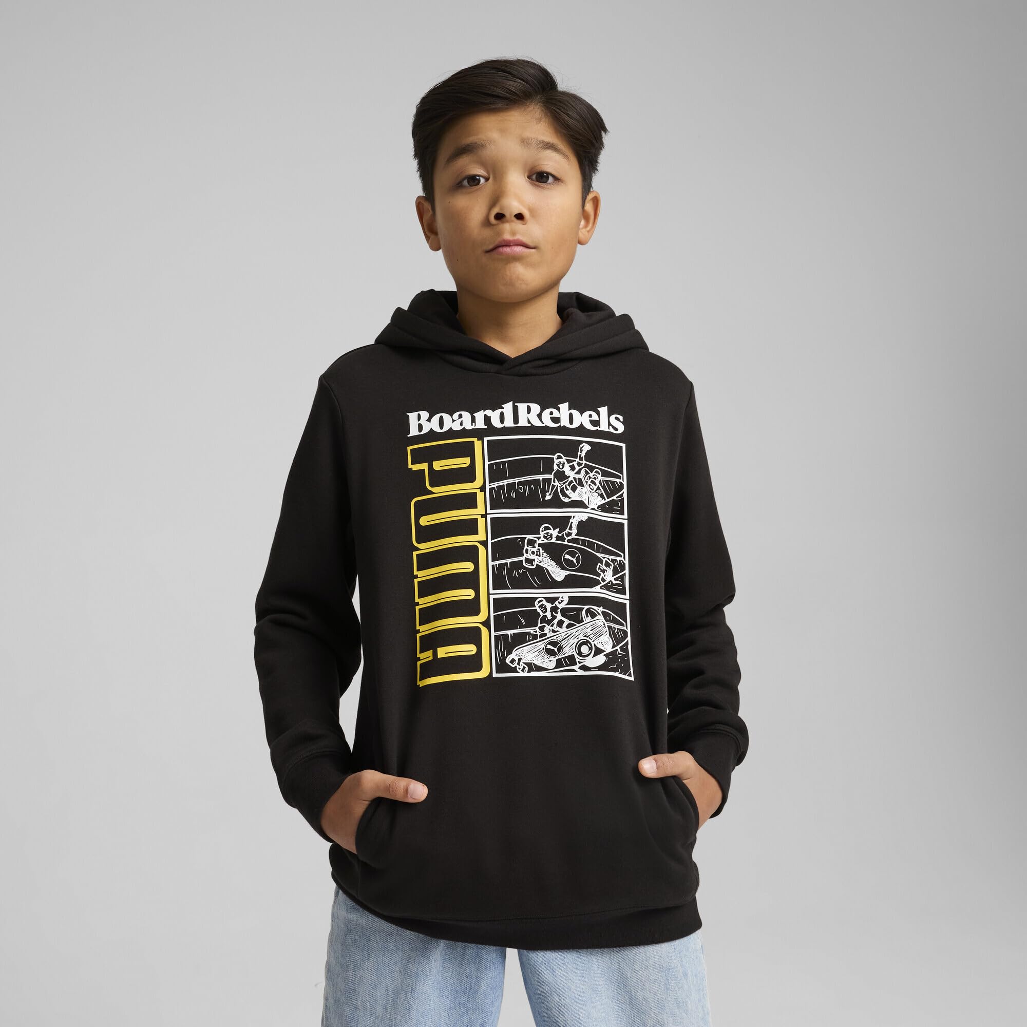 Puma Mid90s Hoodie FL B Felpe con Cappuccio Bambini e Ragazzi (Pacco da 1)