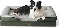 Vista 208 de Bedsure - Cama ortopédica extragrande para perros, sofá cama lavable para perros extragrandes, espuma de soporte con funda extraíble y lavable, negro