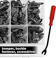 Vista 6 de Juego de 240 sujetadores de remaches de plástico para automóvil, clips de retención de automóvil, kit de sujetadores de plástico con herramienta