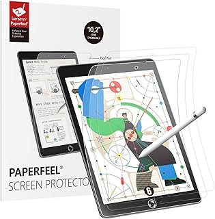 bersem [3 Pack Paperfeel Screen Protector compatible with iPad (10.2-Inch, 2021/2020/2019 Model, 9th / 8th / 7th Generation), Paperfeel Film