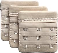 Vista 1 de Paquete de 3 extensores de brasier de 3 ganchos suaves y cómodos para mujer, 2.4 x 2.3 pulgadas