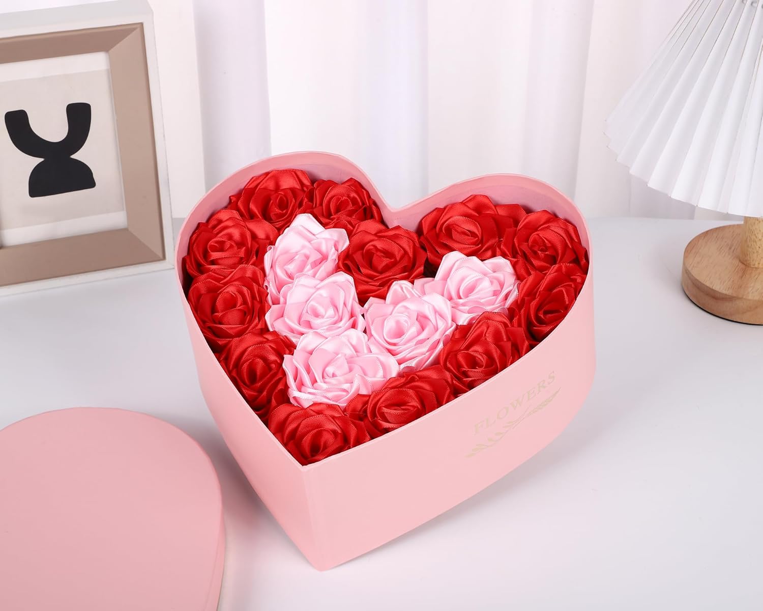 Lassos Boutique Set of 3 Heart Shaped Gift Boxes Decorative Heart Gift Flower Wrapping Boxes for Wedding, Birthday, Anniversary, Valentine's Day, Mother's Day, Baby Showers (Pink) - Image 4