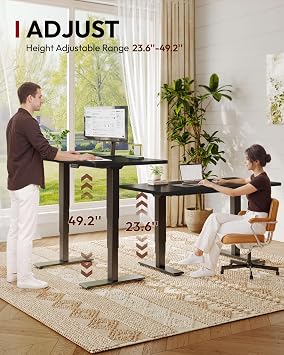 SANODESK Dual Motor Standing Desk 220lbs Height Adjustable Desk